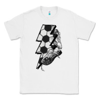White Lightning bolt Soccer Classic Tee - HowdyJamesFarm