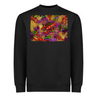 Black mardi gras crawfısh leopard wood and glitter background Heavyweight Sweatshirt - Artiststas
