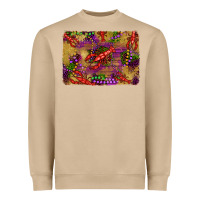 Mushroom mardi gras crawfısh leopard wood and glitter background Heavyweight Sweatshirt - Artiststas