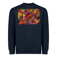 Navy mardi gras crawfısh leopard wood and glitter background Heavyweight Sweatshirt - Artiststas