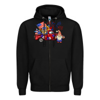 Black american gnomies truck Zipper Hoodie - BarkalooDesign