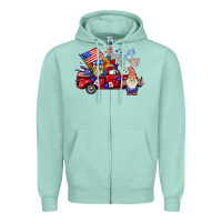 Seafoam american gnomies truck Zipper Hoodie - BarkalooDesign