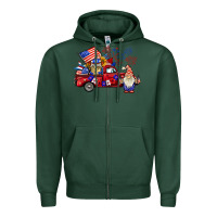 Sports Green american gnomies truck Zipper Hoodie - BarkalooDesign