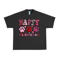 Pigment Black happy valentine's day paws Urban Heavy Tee - OliviaCreatesArt