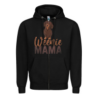 Black Dog Lover Women Gift Weenie Mama Pet Mom Wiener Dachshund Zipper Hoodie - maiPhamDesign