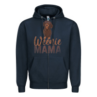 Navy Dog Lover Women Gift Weenie Mama Pet Mom Wiener Dachshund Zipper Hoodie - maiPhamDesign