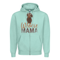 Seafoam Dog Lover Women Gift Weenie Mama Pet Mom Wiener Dachshund Zipper Hoodie - maiPhamDesign