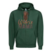 Sports Green Dog Lover Women Gift Weenie Mama Pet Mom Wiener Dachshund Zipper Hoodie - maiPhamDesign