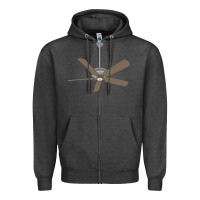 Charcoal Heather ceiling fan lazy diy halloween costume funny easy t shirt Zipper Hoodie - maiPhamDesign