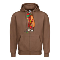 Chestnut Funny Golfing Hot Dog Golf Gifts Shirts for Men Boys Golfer Zipper Hoodie - maiPhamDesign