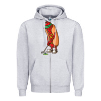 Heather Grey Funny Golfing Hot Dog Golf Gifts Shirts for Men Boys Golfer Zipper Hoodie - maiPhamDesign