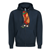Navy Funny Golfing Hot Dog Golf Gifts Shirts for Men Boys Golfer Zipper Hoodie - maiPhamDesign