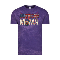 Cloud Purple American mama with gnome mothers day Vintage Tee - HowdyJamesFarm