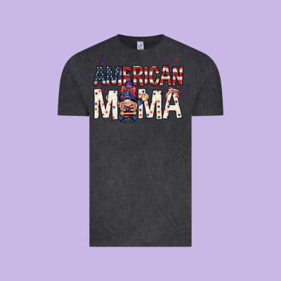 American Mama With Gnome Mothers Day Vintage Tee Designed By Howdyjamesfarm