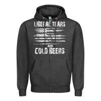 Charcoal Heather liberal tears and cold beers   funny political t shirt Zipper Hoodie - maiPhamDesign