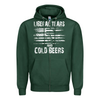 Sports Green liberal tears and cold beers   funny political t shirt Zipper Hoodie - maiPhamDesign