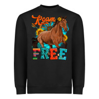 Black roam free galloping Heavyweight Sweatshirt - Artiststas