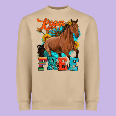 Roam Free Galloping Heavyweight Sweatshirt Designed By Artiststas
