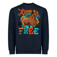 Navy roam free galloping Heavyweight Sweatshirt - Artiststas