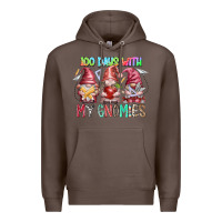 Coffee 100 days with my gnomies Premium Hoodie - RacoonDesign