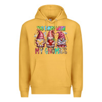 Mustard 100 days with my gnomies Premium Hoodie - RacoonDesign
