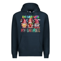 Navy 100 days with my gnomies Premium Hoodie - RacoonDesign
