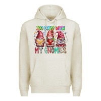 Oatmeal Heather 100 days with my gnomies Premium Hoodie - RacoonDesign