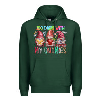 Sports Green 100 days with my gnomies Premium Hoodie - RacoonDesign