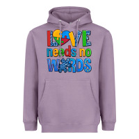 Lavender love needs no words autism Heavyweight Hoodie - AdoDesignShop