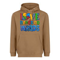 Toasted Coconut love needs no words autism Heavyweight Hoodie - AdoDesignShop