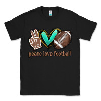 Black Peace love football Classic Tee - HowdyJamesFarm