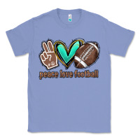 Colony Blue Peace love football Classic Tee - HowdyJamesFarm