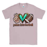Lilac Peace love football Classic Tee - HowdyJamesFarm