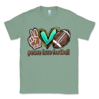Sage Peace love football Classic Tee - HowdyJamesFarm