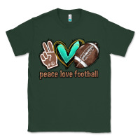 Sports Green Peace love football Classic Tee - HowdyJamesFarm