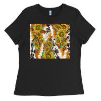 Black sunflowers with patterns Ladies Tee - TumblerDesignByShophia