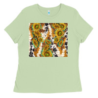 Matcha sunflowers with patterns Ladies Tee - TumblerDesignByShophia