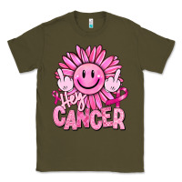 Army Green hey cancer smiley face breast cancer Classic Tee - RanaPortraitStore
