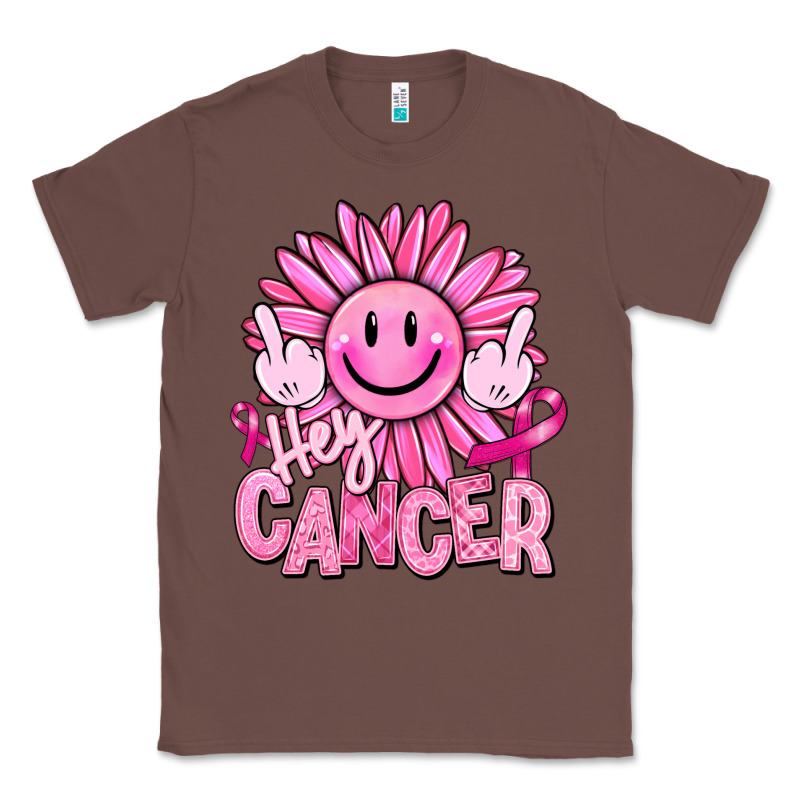Hey Cancer Smiley Face Breast Cancer Classic Tee by RanaPortraitStore | Teevron