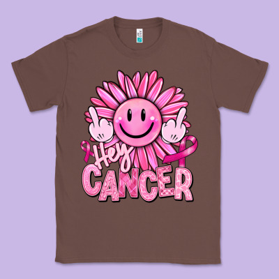 Hey Cancer Smiley Face Breast Cancer Classic Tee Designed By Ranaportraitstore