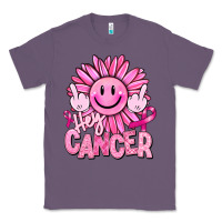 Lavender hey cancer smiley face breast cancer Classic Tee - RanaPortraitStore