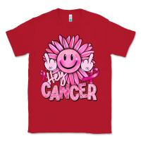 Red hey cancer smiley face breast cancer Classic Tee - RanaPortraitStore