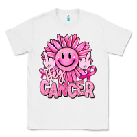 White hey cancer smiley face breast cancer Classic Tee - RanaPortraitStore