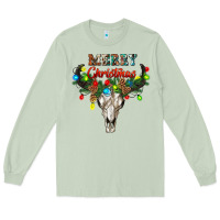 Matcha merry christmas bull skull Long Sleeve Tee - RanaPortraitStore