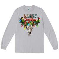 Moon Dust merry christmas bull skull Long Sleeve Tee - RanaPortraitStore