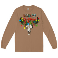 Toasted Coconut merry christmas bull skull Long Sleeve Tee - RanaPortraitStore
