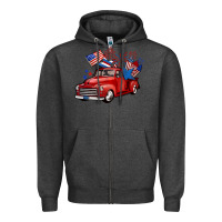 American Truck 4th Of July Zipper Hoodie | Teevron