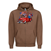 Chestnut american truck 4th of july Zipper Hoodie - BarkalooDesign
