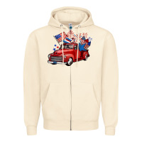 Sandshell american truck 4th of july Zipper Hoodie - BarkalooDesign