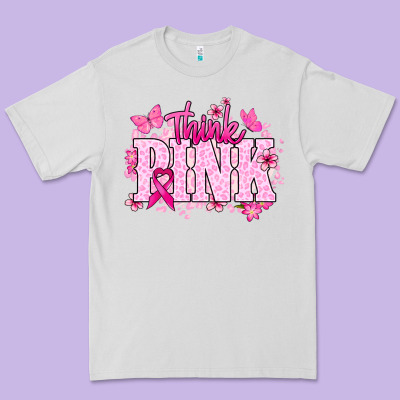 Think Pink Cancer Awareness Premium Tee Designed By Howdyjamesfarm